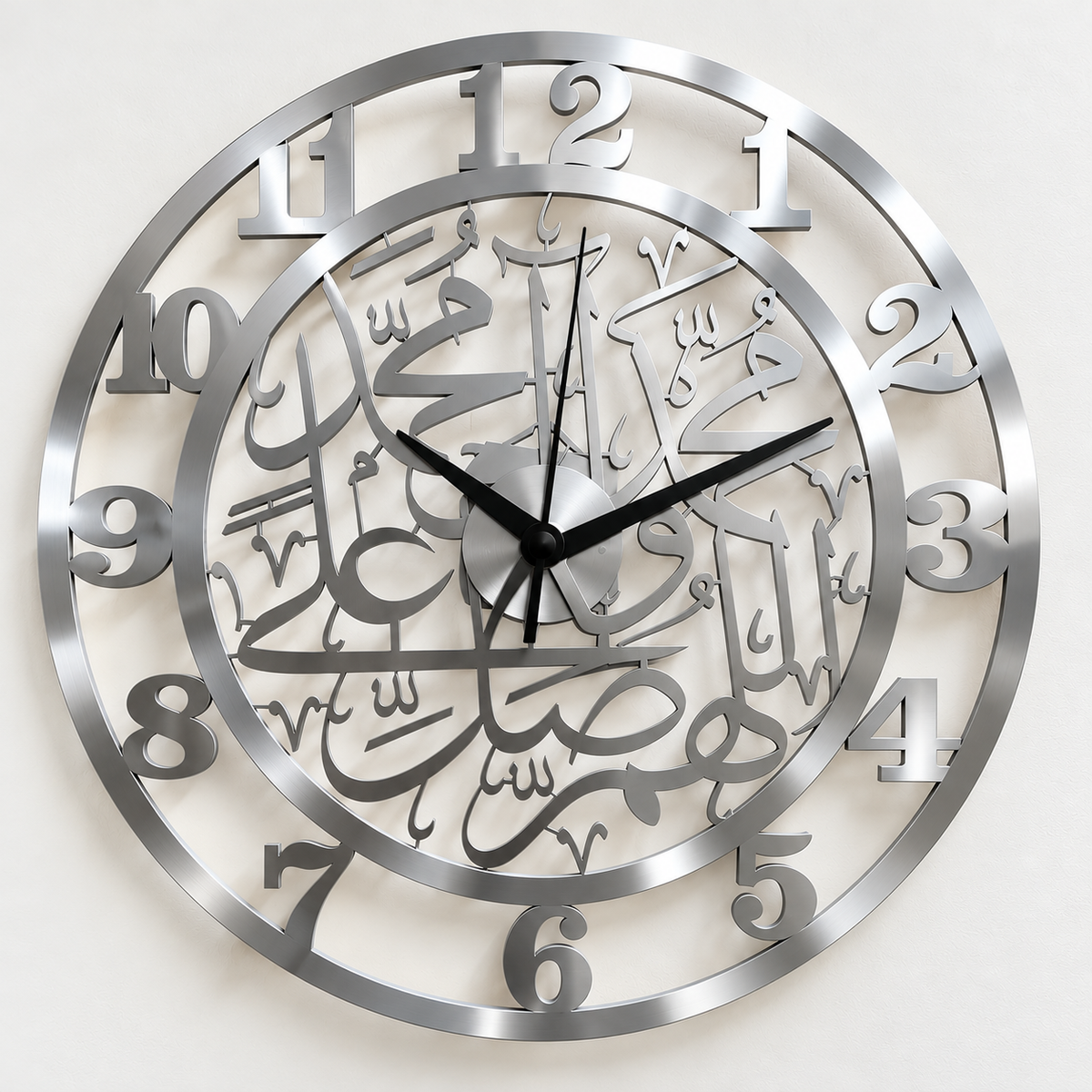 Islamic Acrylic Wall Clock – Selawat Nabi Arabic Calligraphy 40cmx40cm (Needle Assembly Required, Battery Not Included)