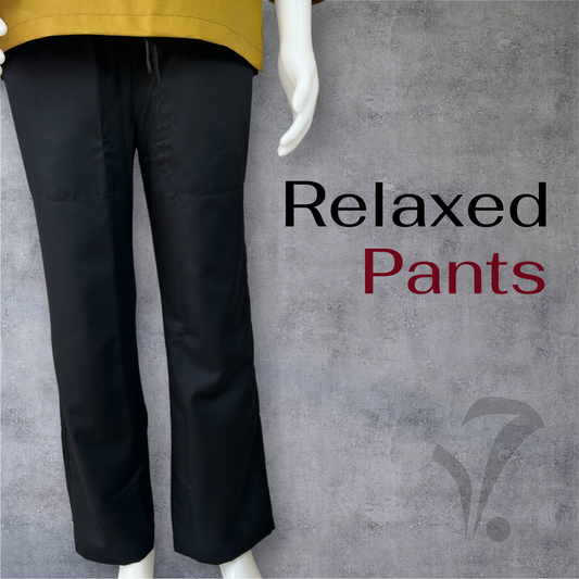 Relaxed Pants in Premium Cotton with Drawstring and Right and Left Pocket
