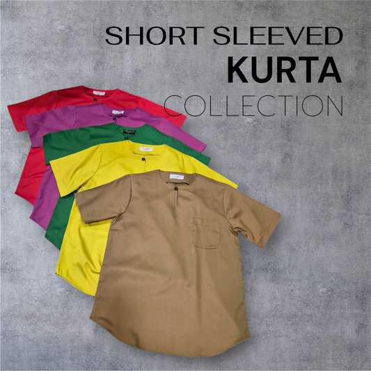 Short Sleeved Kurta Casual Collection in Premium Cotton