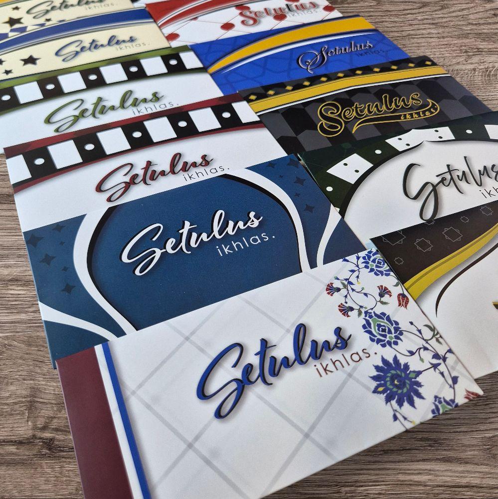 Bundle of 12 Packs (Total 60 pcs) - The Se7en Circles Sampul Raya feat 12 Designs in 157gsm Artpaper with Matte Lamination (5pcs per pack)