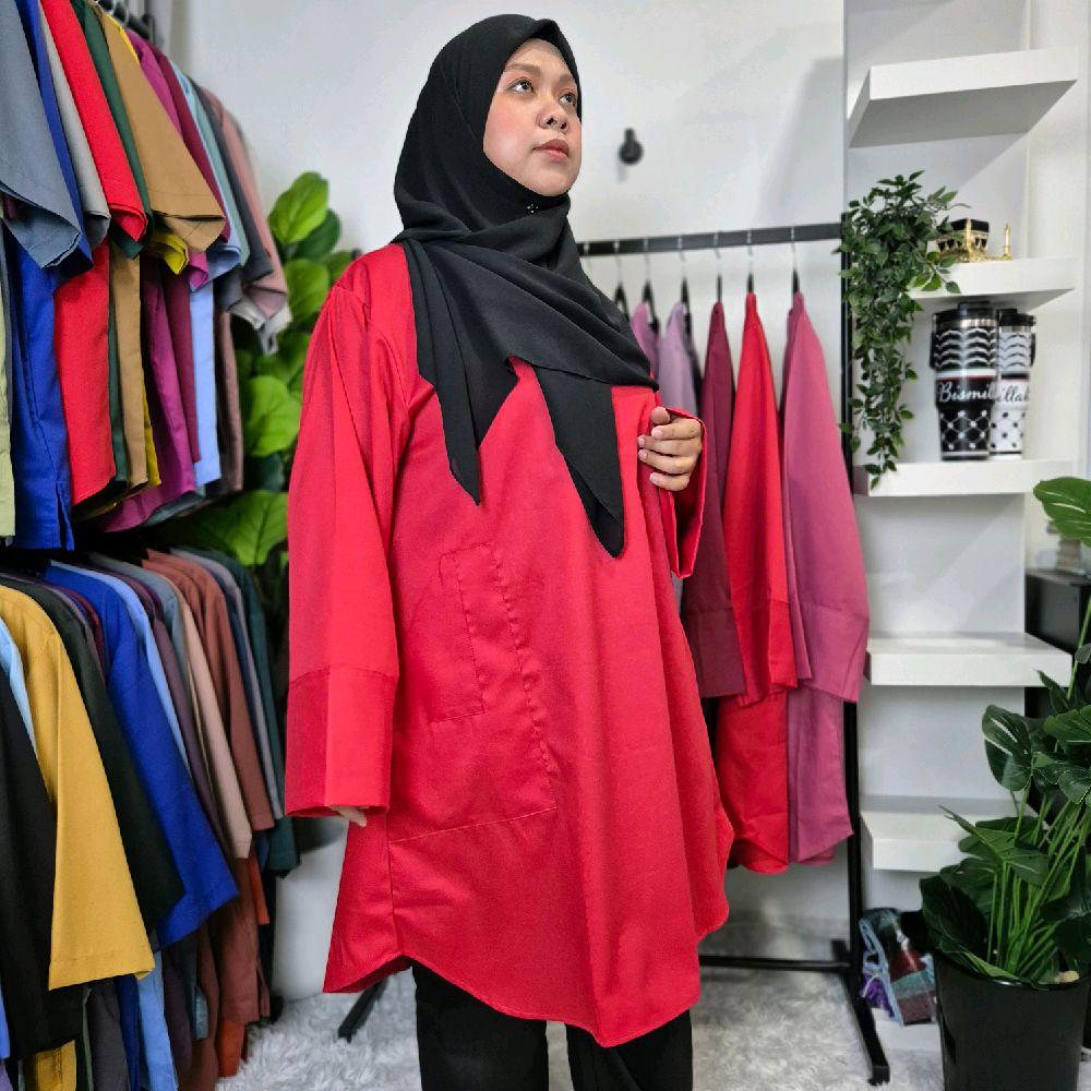 RaiSa Tunic in Premium Cotton with Right Outer Pocket and Left Inner Pocket in Radiant Colours