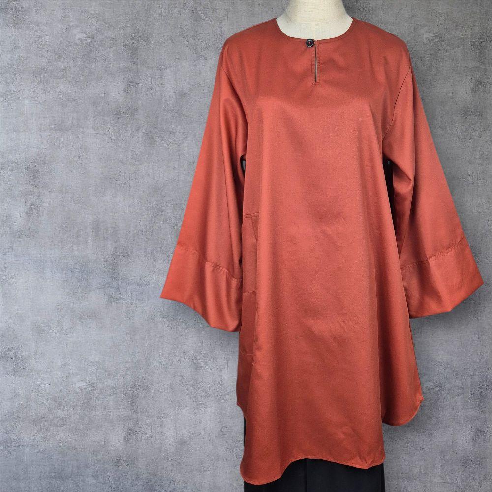 RaiSa Tunic in Premium Cotton with Right Outer Pocket and Left Inner Pocket in Radiant Colours