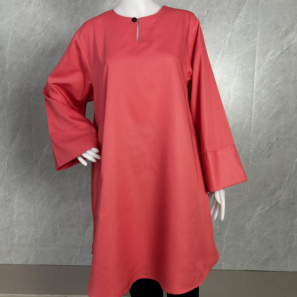 RaiSa Tunic in Premium Cotton with Right Outer Pocket and Left Inner Pocket in Radiant Colours