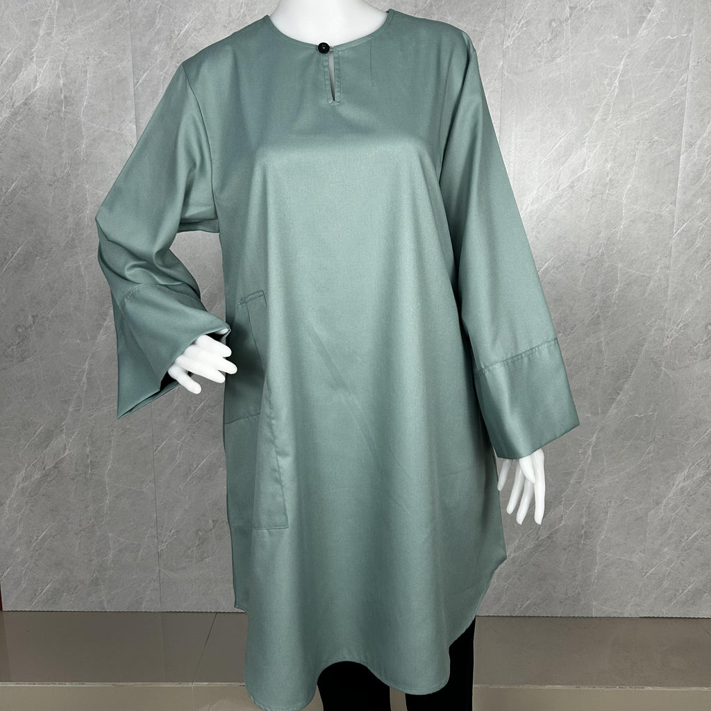 RaiSa Tunic in Premium Cotton with Right Outer Pocket and Left Inner Pocket in Radiant Colours