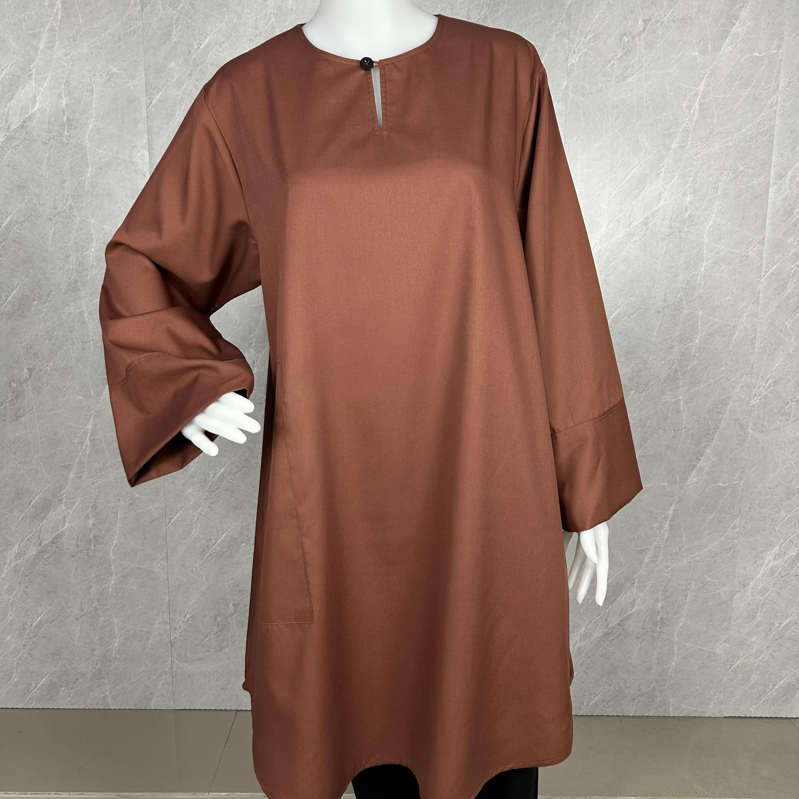 RaiSa Tunic in Premium Cotton with Right Outer Pocket and Left Inner Pocket in Radiant Colours