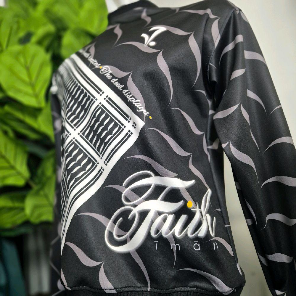The "Keffiyeh" Sweatshirt Collection - Long Sleeved in Black and White
