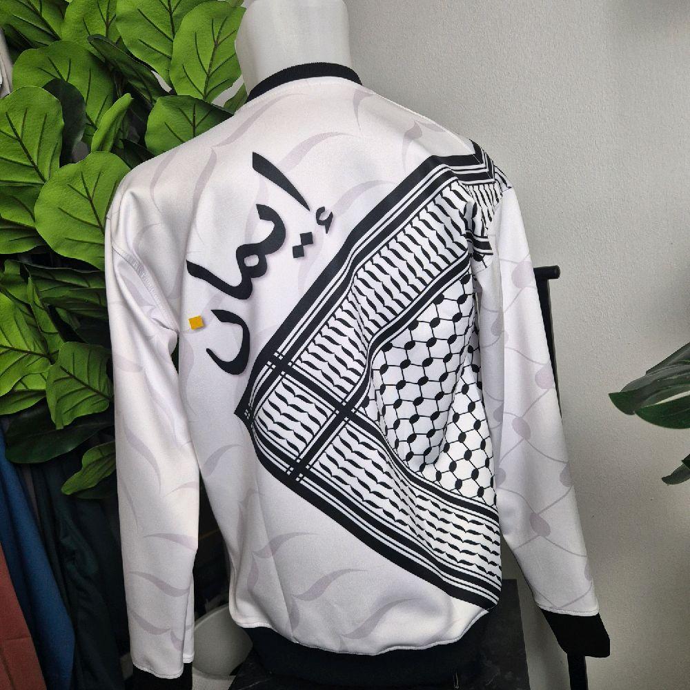 The "Keffiyeh" Sweatshirt Collection - Long Sleeved in Black and White