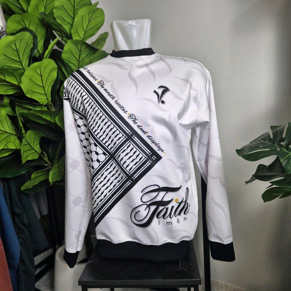 The "Keffiyeh" Sweatshirt Collection - Long Sleeved in Black and White