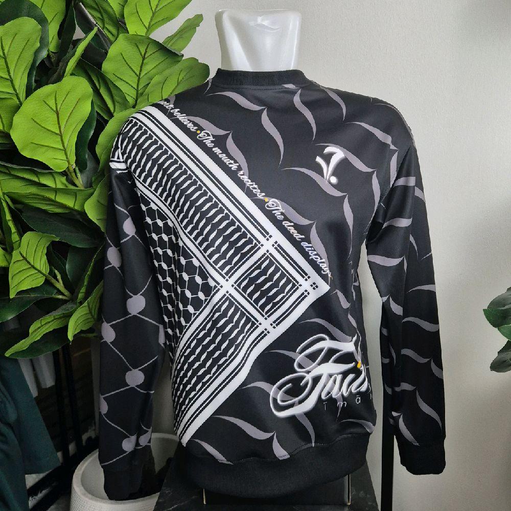 The "Keffiyeh" Sweatshirt Collection - Long Sleeved in Black and White