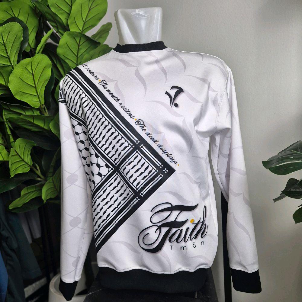 The "Keffiyeh" Sweatshirt Collection - Long Sleeved in Black and White