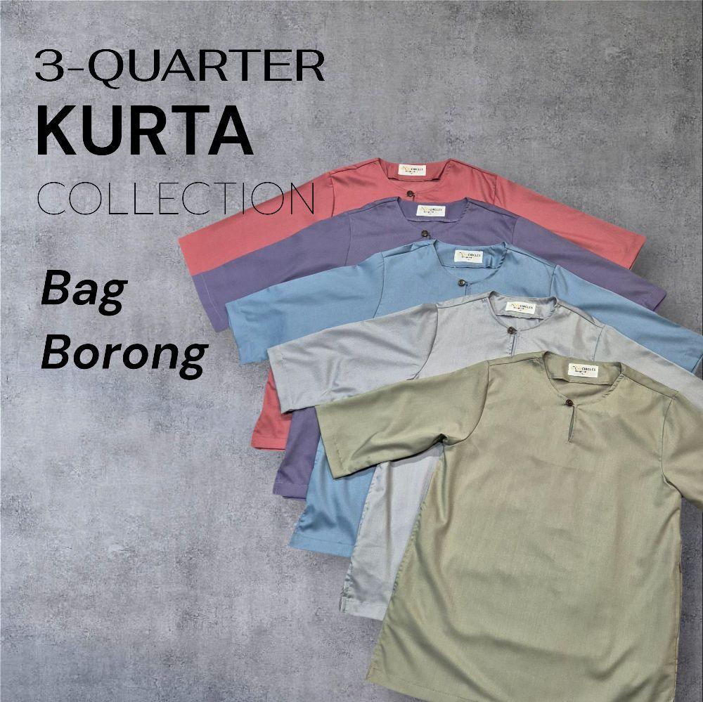 BORONG SPECIAL PRICE!! 3 Quarter Sleeved Kurta Collection in Premium Cotton - Bag 4 (Limited Sizes)